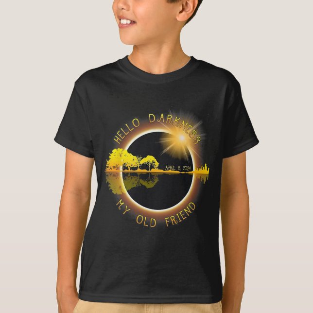 Camiseta Escuridão Meu Velho Amigo Eclipse (Frente)
