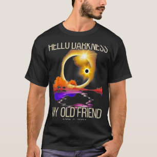 Camiseta Escuridão Meu Velho Amigo Eclipse Solar Abril 08 2