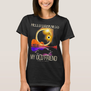 Camiseta Escuridão Meu Velho Amigo Eclipse Solar Abril 08 2