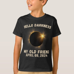 Camiseta Escuridão Meu Velho Amigo Eclipse Solar Eclipse 4.