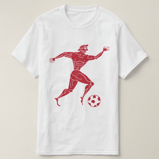 Camiseta Escuro de Futebol dos Antigos Olimpíados Modernos (Frente do Design)
