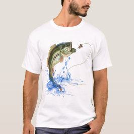 Camiseta Escuro De Pesca Do Bass