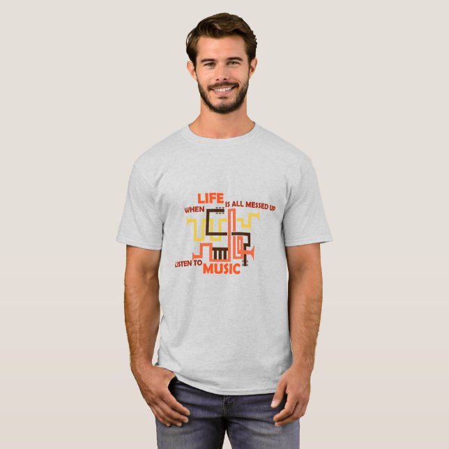 Camiseta Escute a música (Frente Completa)