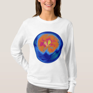 Camiseta Esfera Abstrato azul com efeito leve