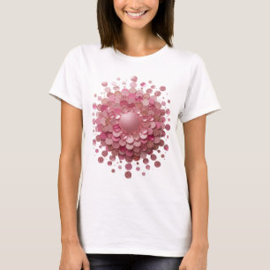 Camiseta Esfera de brilho rosa WITTY design de texto