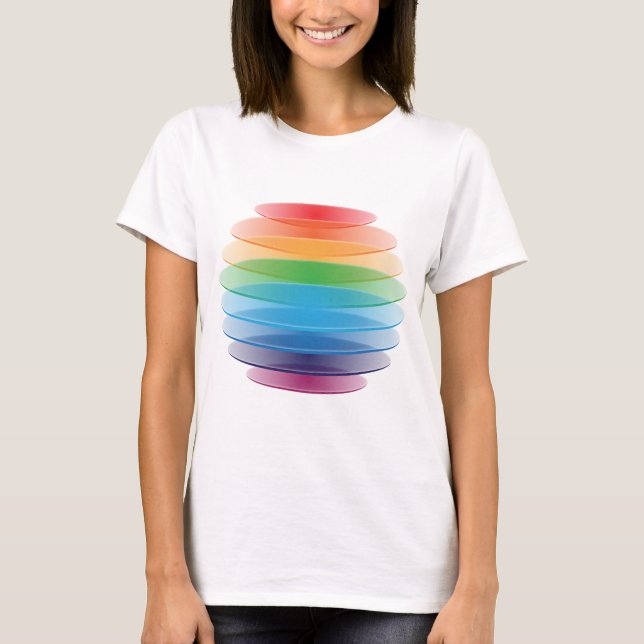 Camiseta Esfera de cor (Frente)
