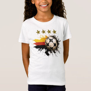 Camiseta Esfera de futebol com bandeira alemã e quatro estr