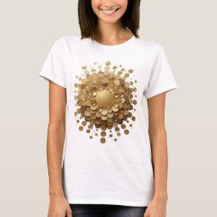 Camiseta Esfera Dourada Design Witty Gold