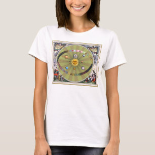 Camiseta Esferas celestiais antigas: Sun e planetas