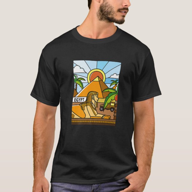 Camiseta Esfinge Egípcio Antigo (Frente)