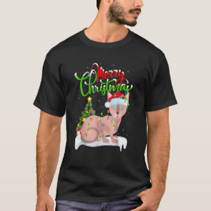 Camiseta Esfinge Engraçado Gato Xmas Iluminando Sphynx Nata