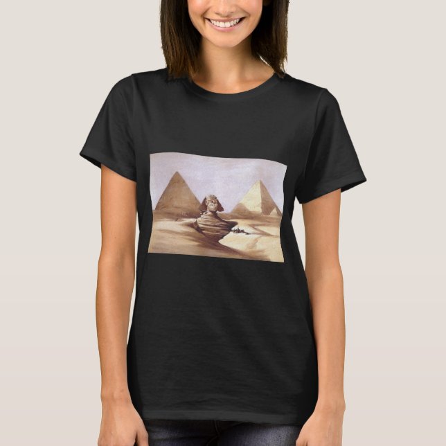 Camiseta Esfinge Excelente, Pirâmides de Giza (Frente)