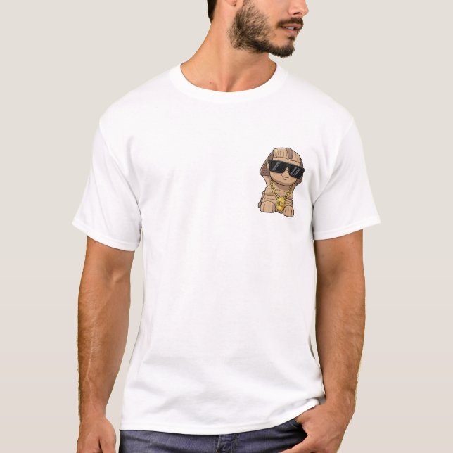 Camiseta Esfinge Legal com Brilho e Óculos de Sol (Frente)