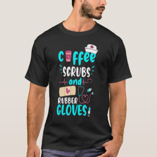 Camiseta Esfoliação com Café Luvas de Borracha Enf Enfermei