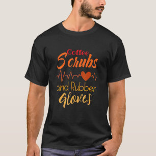 Camiseta Esfoliantes De Café E Luvas De Borracha Enfermeira