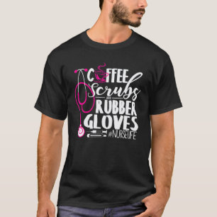 Camiseta Esfoliantes De Café E Luvas De Borracha Feliz Sema