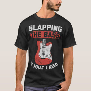 Camiseta Esfregando o baixo para músico e professor de músi