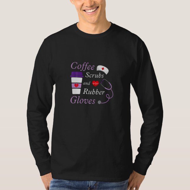 Camiseta Esfregões De Café E Luvas De Borracha (Frente)