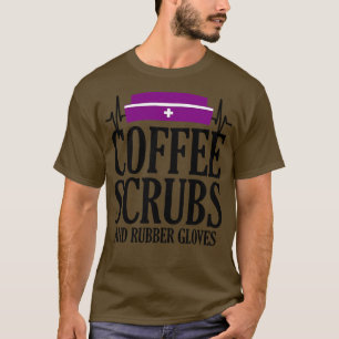 Camiseta Esfregões de café e luvas de borracha 1