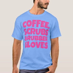 Camiseta Esfregões de café e luvas de borracha 4