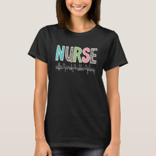 Camiseta Esfregões de café e luvas de borracha enfermeiros