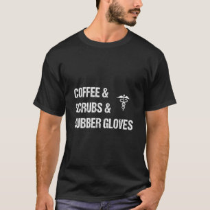 Camiseta Esfregões De Café E Luvas De Borracha Presente Par