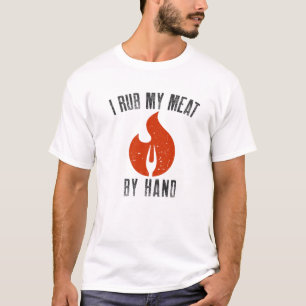 Camiseta Esfreguei Minha Carne À Mão - Engraçado Churras