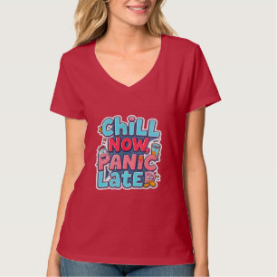 Camiseta Esfrie Agora, Entre em Pânico Depois, Tipografia d