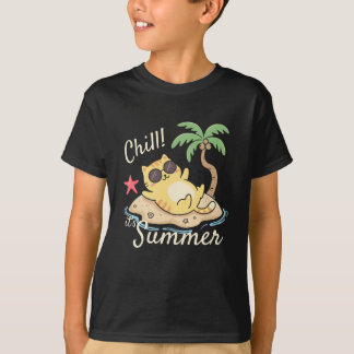 Camiseta Esfrie É Verão Design Retro Praia
