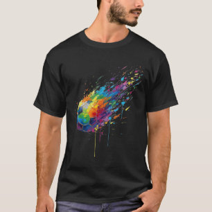 Camiseta Esganando Pintura Tie-dye Fãs do Futebolista