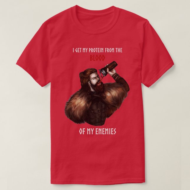 Camiseta Esgotamento de Proteínas Viking 2 (Frente do Design)