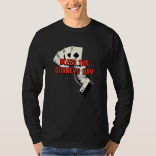 Camiseta Esgote os Burros a Secar Jogo de Cartas de Poker H