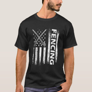 Camiseta Esgrima Americana Fencer Saber Rapier Duel