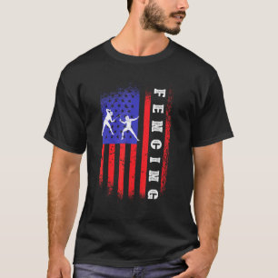 Camiseta Esgrima da América do Norte Espada Saber Epee Fenc