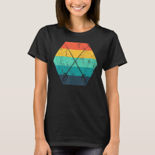 Camiseta Esgrima de esgrima retrô combatendo esportes esgri