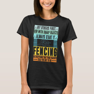 Camiseta Esgrima  Esporte Trocadilho Para Homens Mulheres C