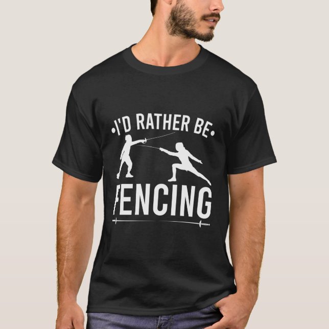 Camiseta Esgrima, Eu Preferencialmente Espalhar Fencer Sabe (Frente)
