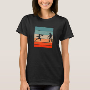 Camiseta Esgrima Gráfico Retro Fencer En Garde Saber Epee S