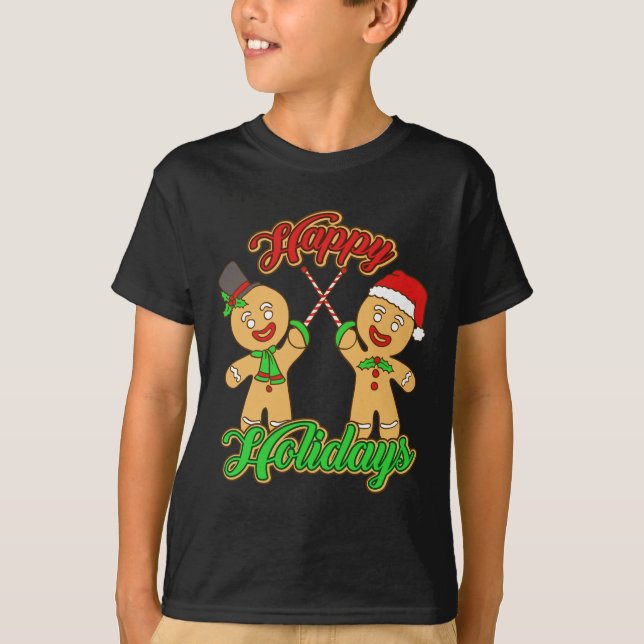 Camiseta Esgrima Natal Gingerbird Men Natal Natal Natal Nat (Frente)