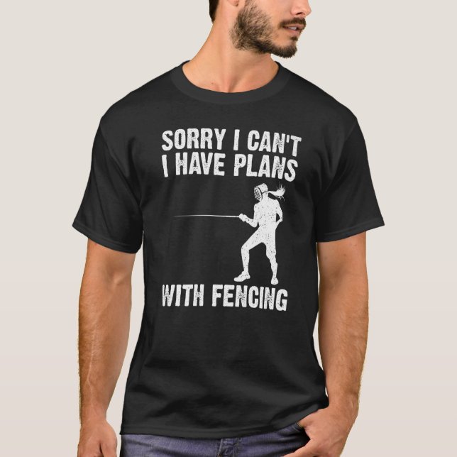 Camiseta Esgrima Para Homens Esportes De Espadas De Fencer  (Frente)