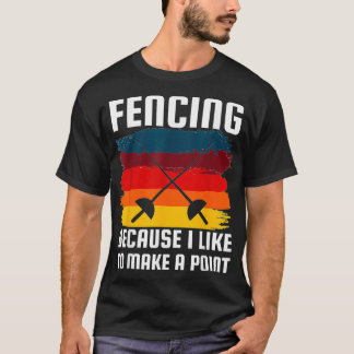 Camiseta Esgrima Porque Como Fazer Ponto Engraçado Humor Fe