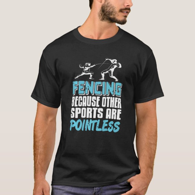 Camiseta Esgrima Porque Outros Esportes São Retro Sem Ponto (Frente)