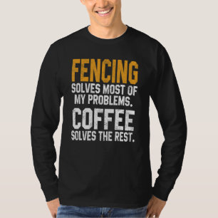 Camiseta Esgrima Resolve Meus Problemas Café Treinador Esgr