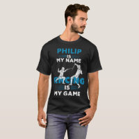 Esgrima T-Shirt Nome Philip Shirt Roupa Gift