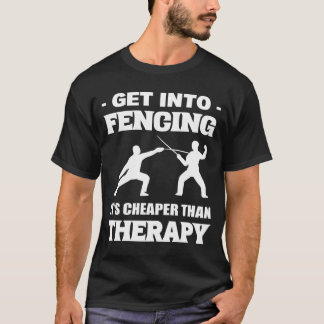 Camiseta Esgrimista esportivo de esgrima retrô