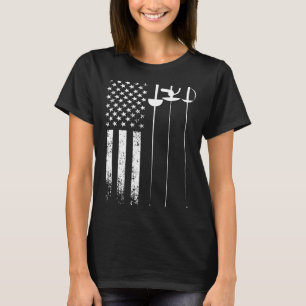 Camiseta Esgrimistas 1 da esgrima de pavilhão americana da