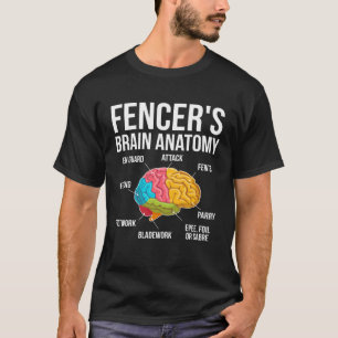 Camiseta Esgrimistas Cérebro-Anatomia Esgrima Fencer