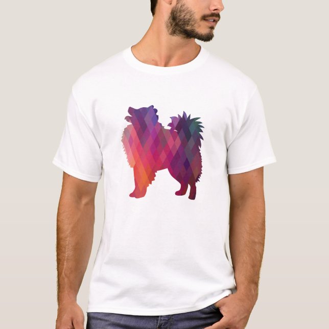 Camiseta Eskimo Americano Cachorro Geo Silhoule Purple (Frente)