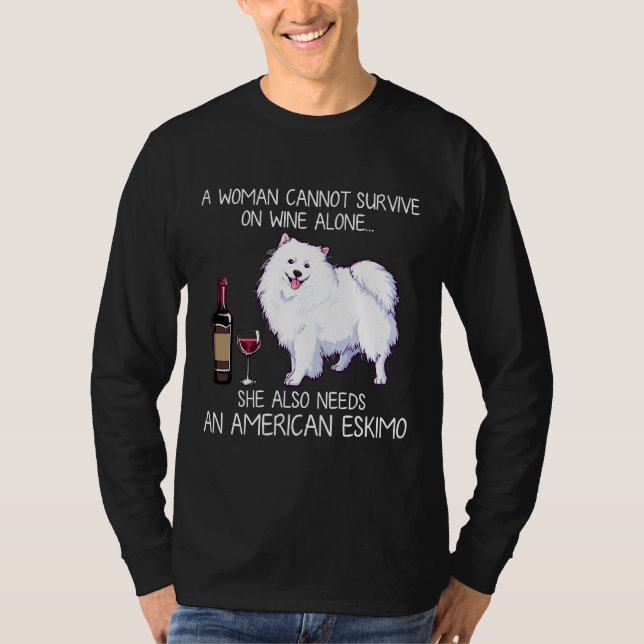 Camiseta Eskimo Americano E Cachorro De Vinho (Frente)