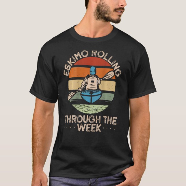 Camiseta Eskimo Rolling Through The Week Backprint Canoe (Frente)
